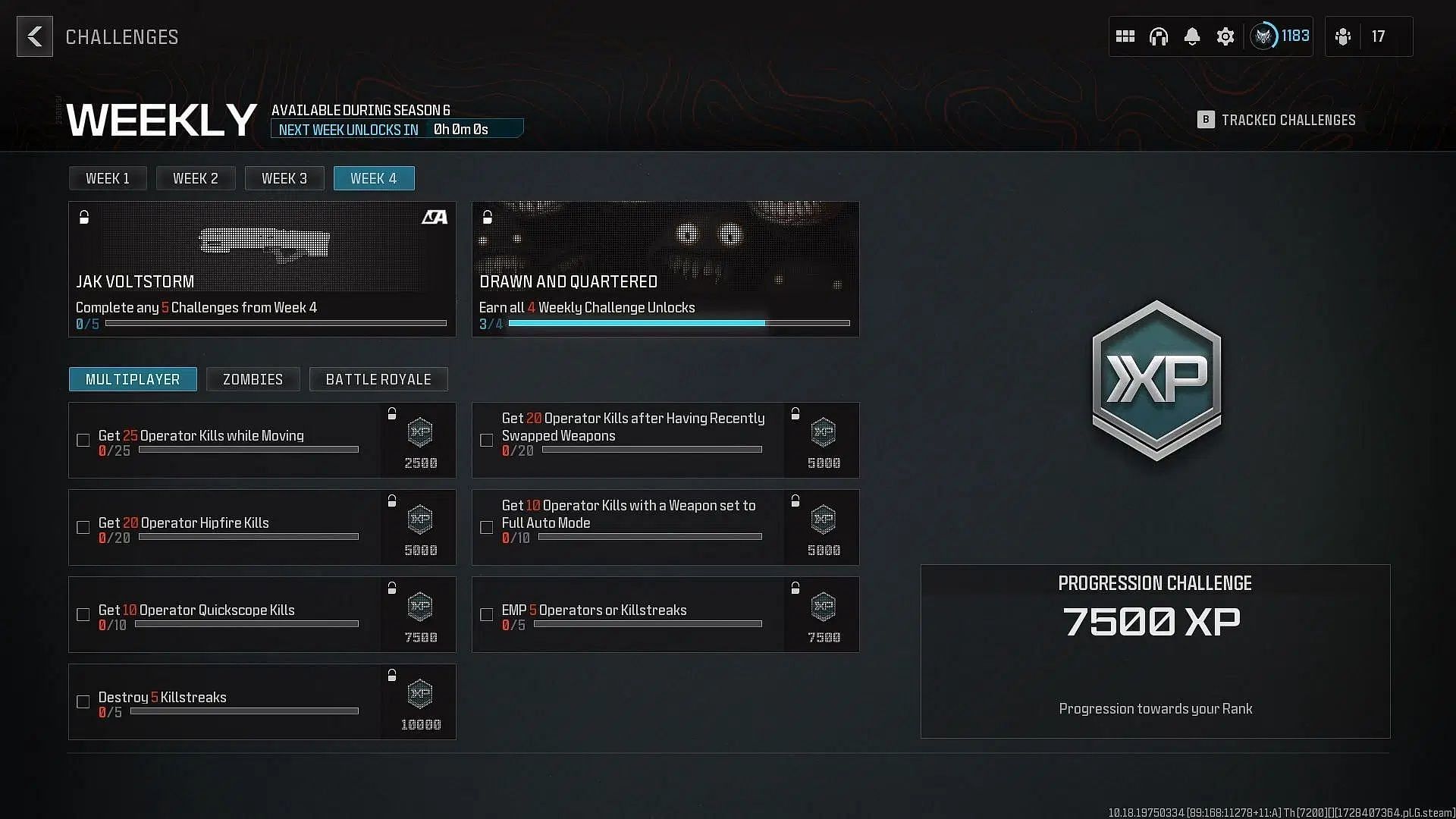 Final list of Weekly Challenges in Modern Warfare 3 (2023) (Image via Sportskeeda Gaming || Activision)